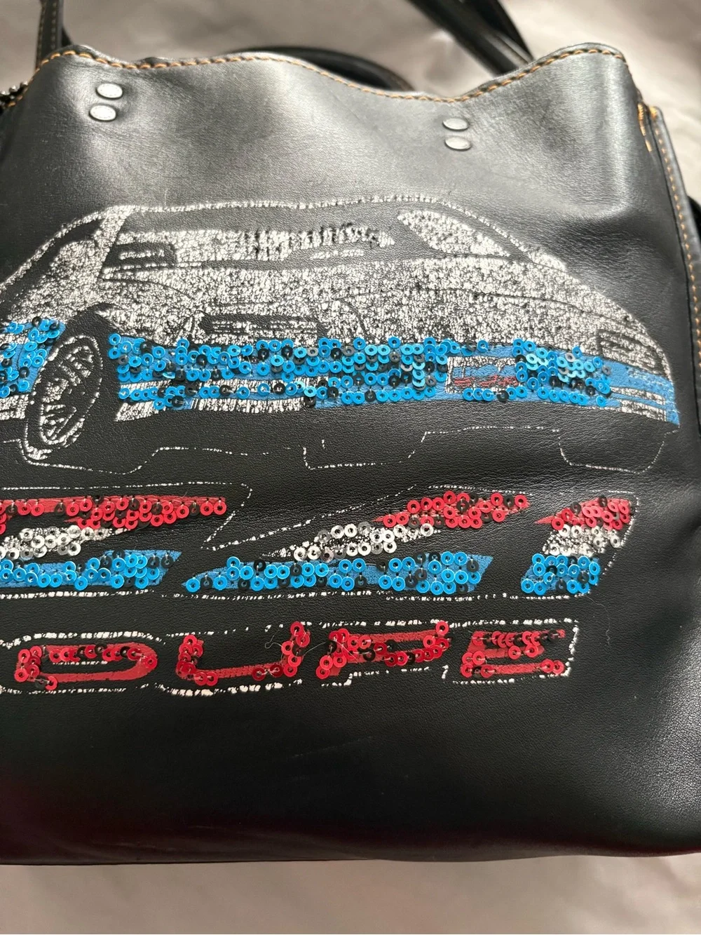 Coach 1941 Rogue Car Sequin Embellishment Bag 20315
